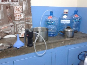 Unsere Trinkwasserstation - aus Regen- wird Trinkwasser