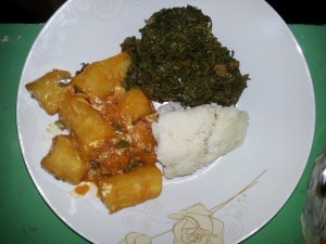 Kochbananen, Sukuma wiki und natürlich Ugali